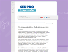 Tablet Screenshot of blogeventos.serpro.gov.br